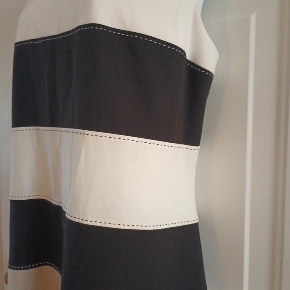 Calvin Klein Sleeveless Color Block Sheath Mini Dress. Size: 16 - Picture 8 of 14